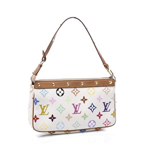 louis vuitton white monogram multicolore pochette|Louis Vuitton multi pochette crossbody.